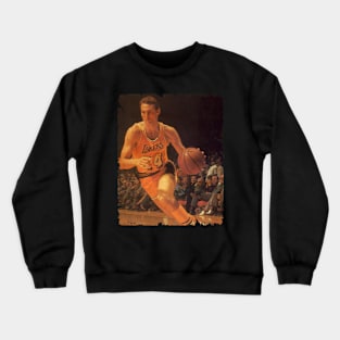 Jerry West - Vintage Design Of Basketball Crewneck Sweatshirt